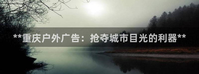 杏宇平台代理怎么样啊：**重庆户外广告：抢夺城市目光的利器**