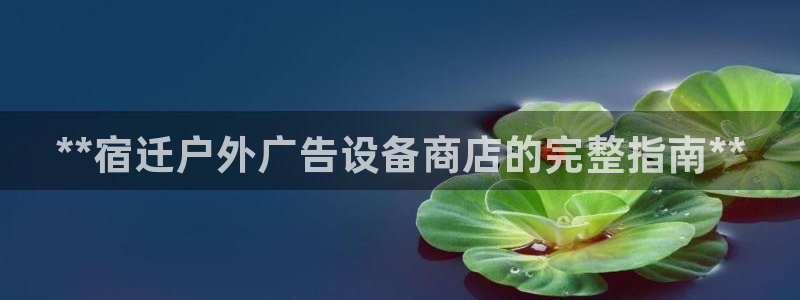 杏宇平台代理怎么样赚钱：**宿迁户外广告设备商店的完整指南**