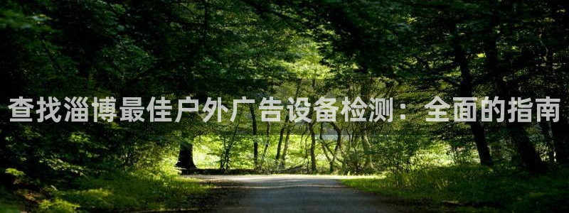 杏宇平台总代理：查找淄博最佳户外广告设备检测：全面的指南