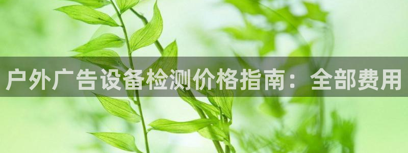 杏宇平台登录步骤是什么：户外广告设备检测价格指南：全部费用