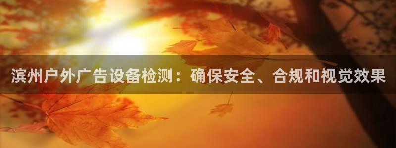 杏宇平台总代理电话：滨州户外广告设备检测：确保安全、合规和视觉效果