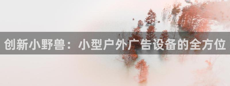 杏宇平台代理多少钱一个月：创新小野兽：小型户外广告设备的全方位