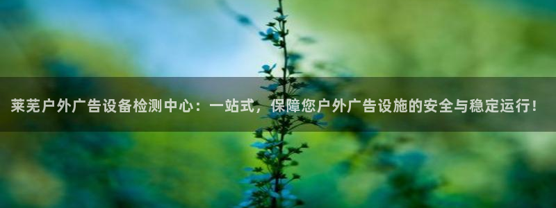 杏宇平台招商电话号码：莱芜户外广告设备检测中心：一站式，保障您户外广告设施的安全与稳定运行！