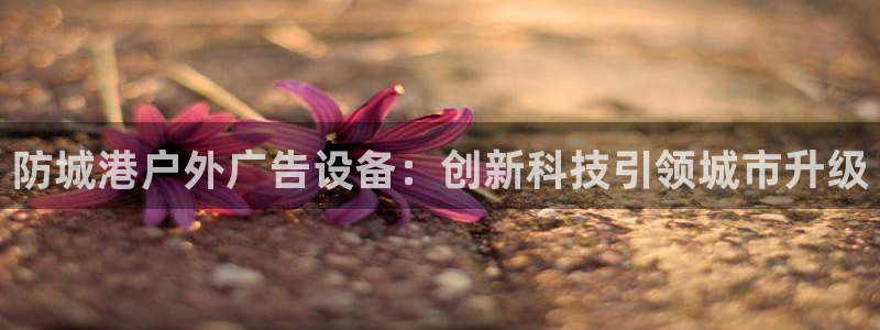 杏宇平台登录步骤图：防城港户外广告设备：创新科技引领城市升级