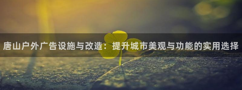 杏宇平台注册登录：唐山户外广告设施与改造